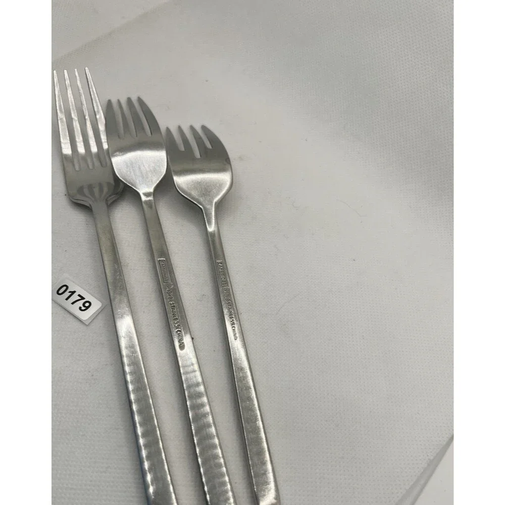 3 Forks Cambridge Stainless dinner & salad unsure of name rectangle heavy 18/8